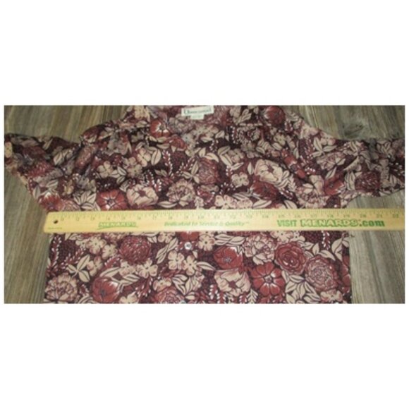 QUEEN CASUALS Womens Shirt Size 14 Long Slv Button Down Floral Vtg Fairy Grunge - Picture 7 of 12